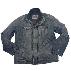 Levi’s Men’s Black Quilted Field Jacket Size M Full Zip Snap Front Pockets